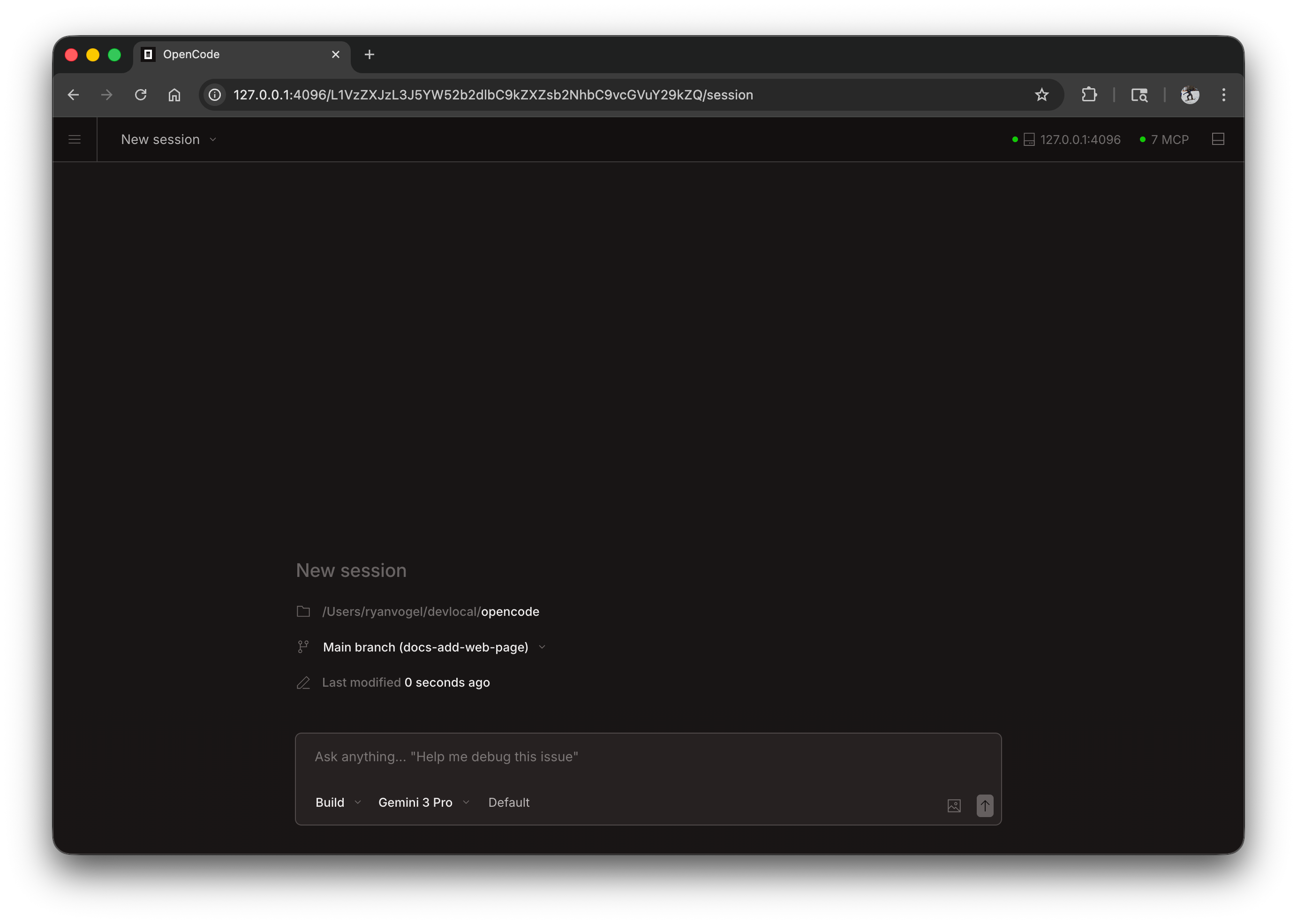 OpenSploit Web - New Session